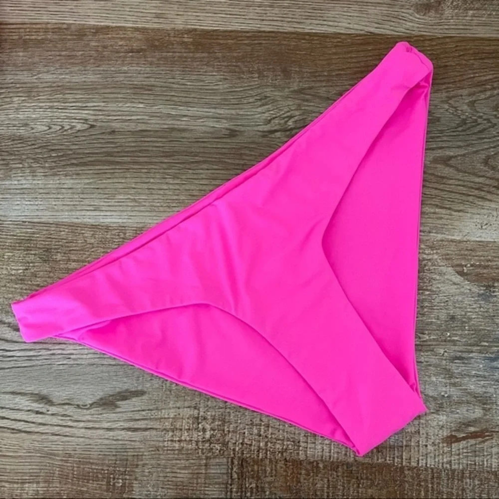 Bebe Pink & Silver Two-Piece Swimsuit